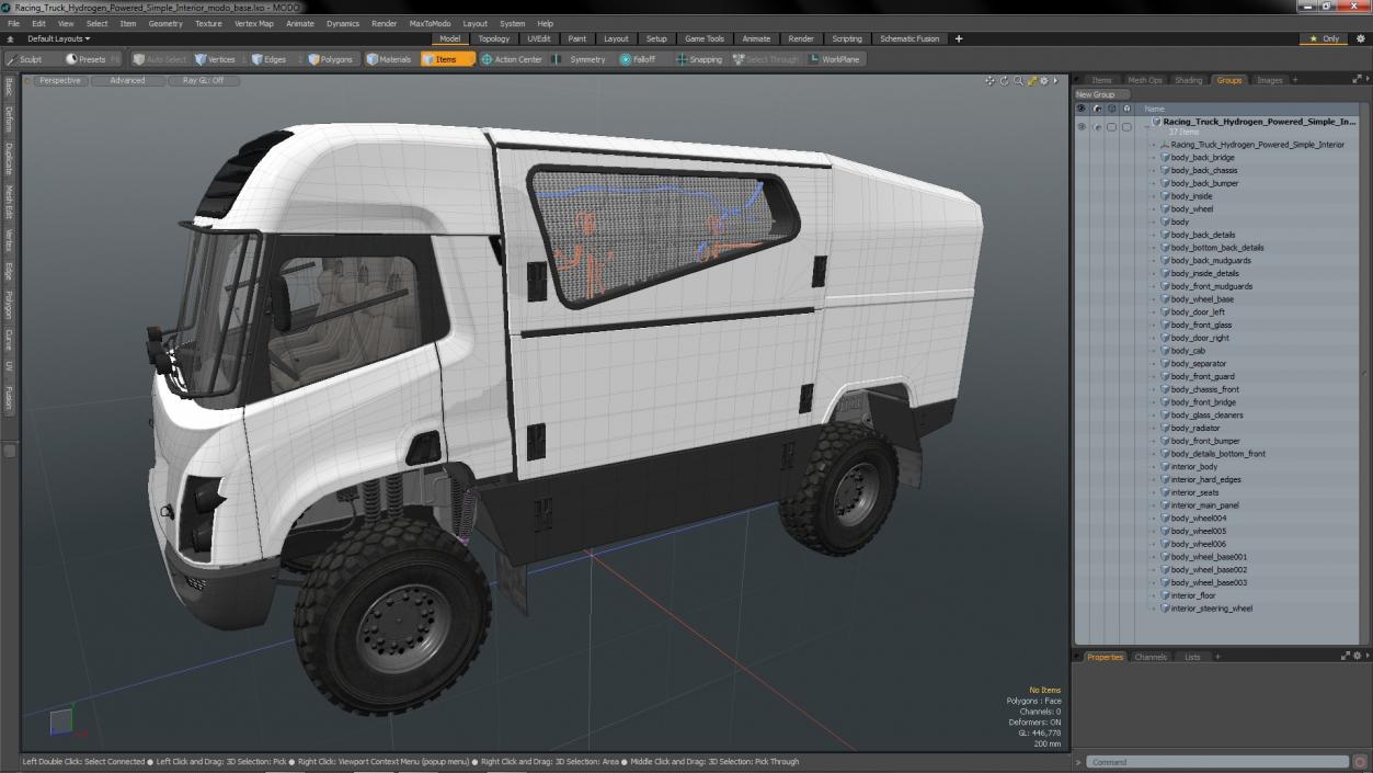 3D model Racing Truck Hydrogen Powered Simple Interior