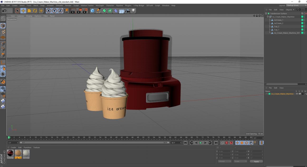 3D Ice Cream Maker Machine model