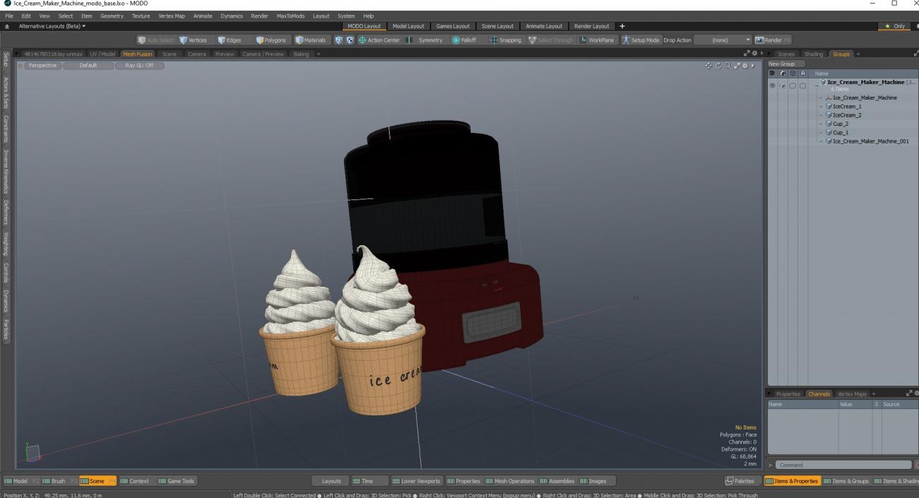 3D Ice Cream Maker Machine model