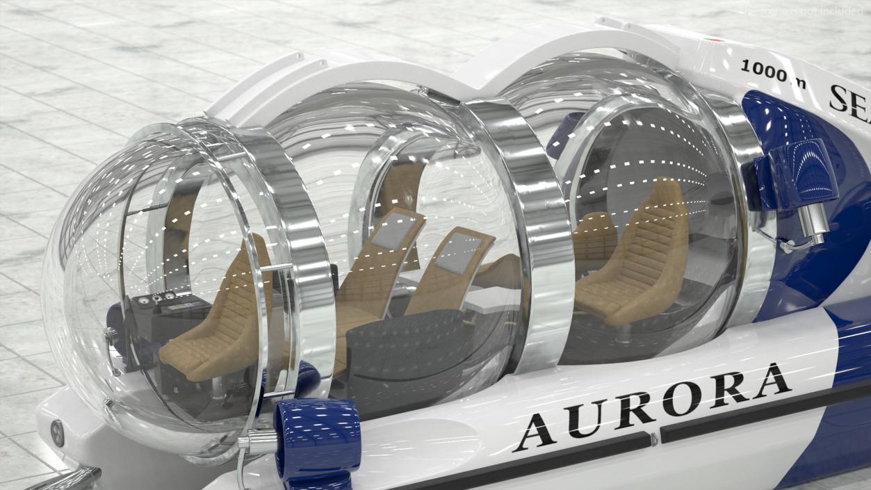 AURORA 6 Luxury Submarine Rigged 2 3D model