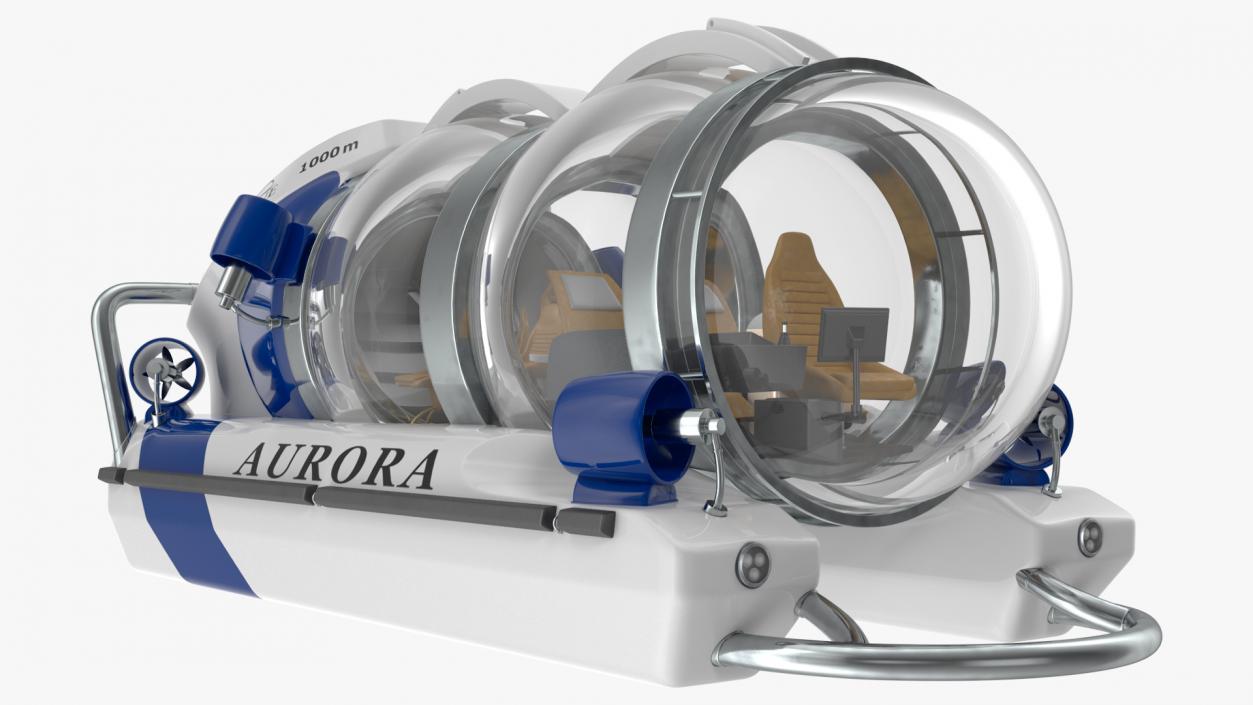 AURORA 6 Luxury Submarine Rigged 2 3D model