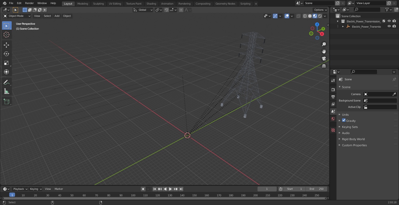 3D Electric Power Transmission Tower model