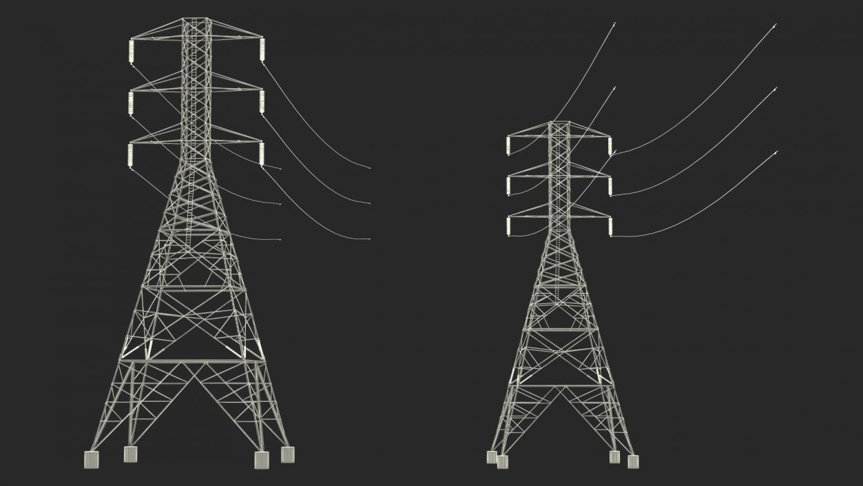 3D Electric Power Transmission Tower model