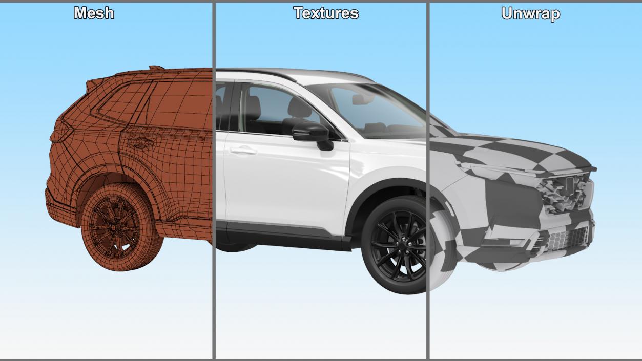 Crossover 2025 White Rigged 3D