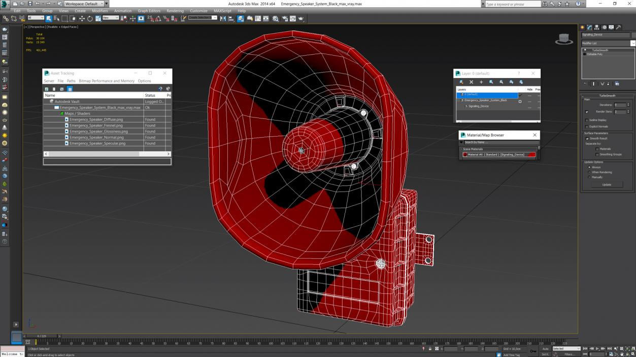 3D Fire Alarm Speaker model