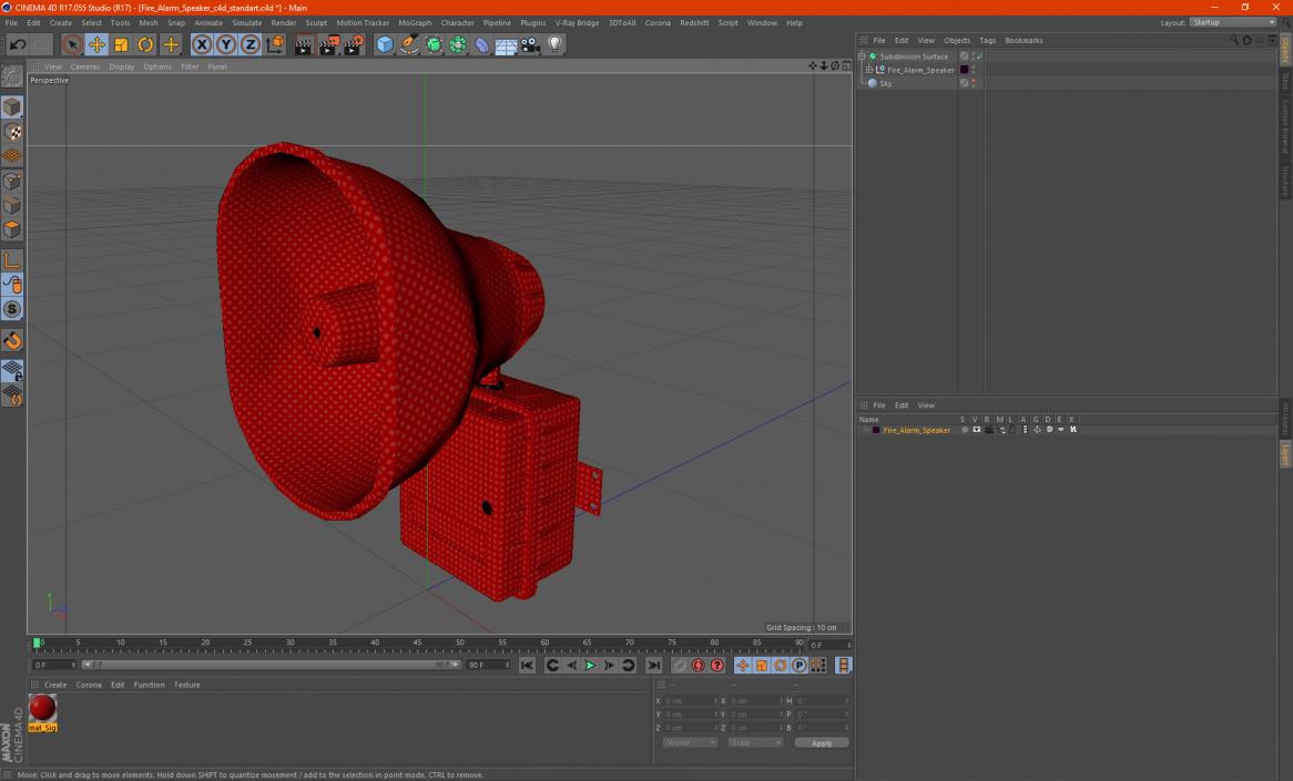 3D Fire Alarm Speaker model