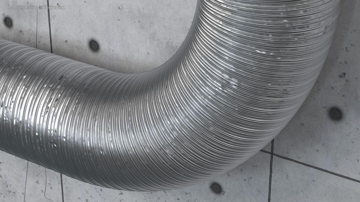 3D Semi Rigid Aluminum Air Duct model