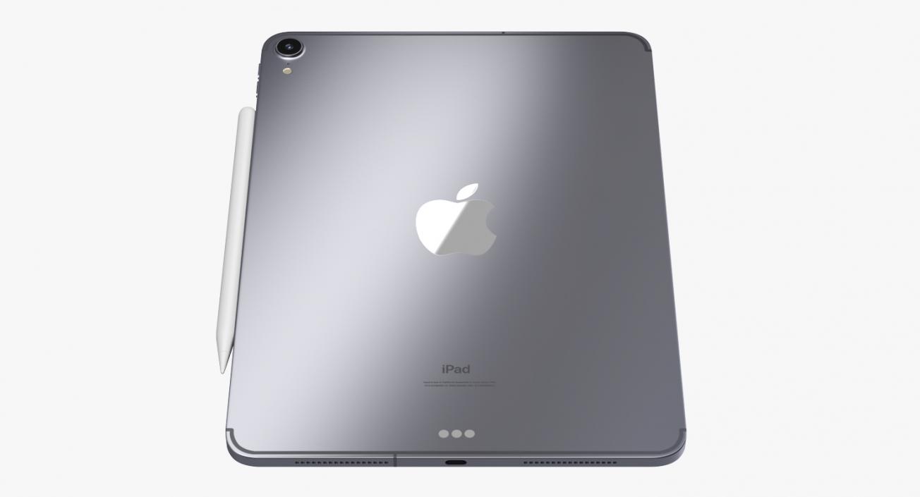 Space Gray iPad Pro 2019 11 inch 3D