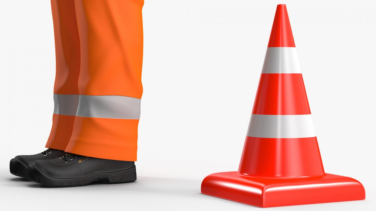 3D Road Worker T-Pose model