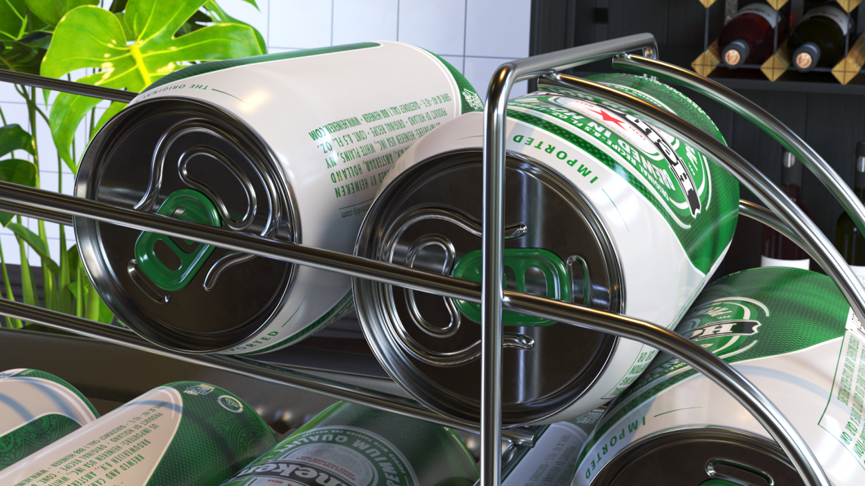 Beer Can Dispenser with Heineken 3D