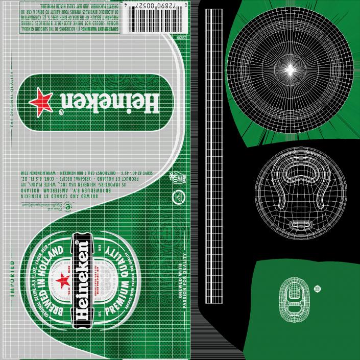 Beer Can Dispenser with Heineken 3D