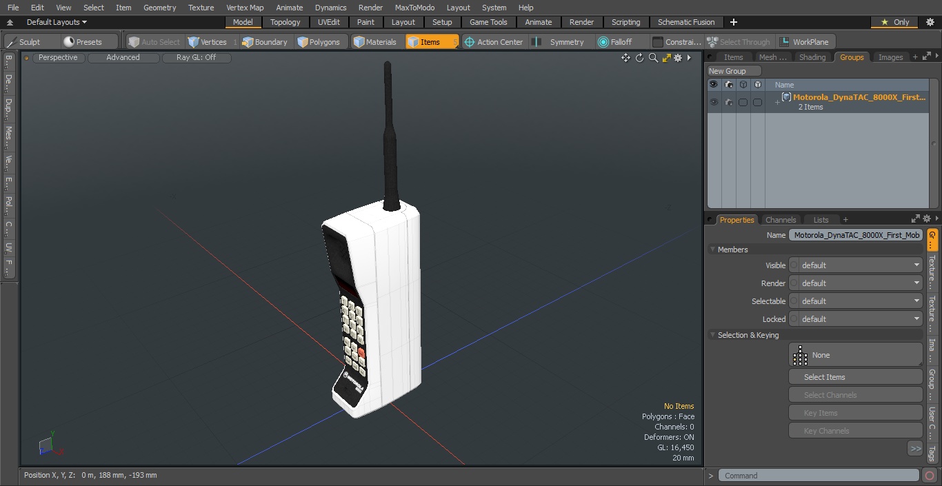 3D Motorola DynaTAC 8000X First Mobile Phone