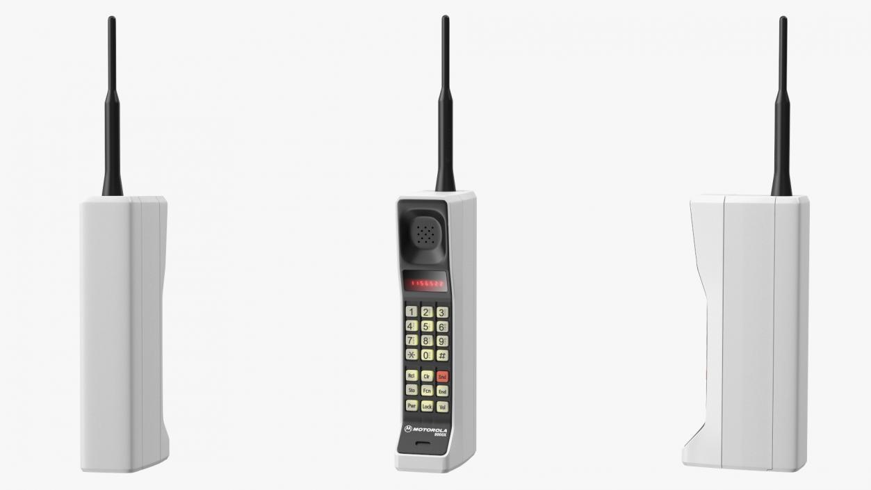 3D Motorola DynaTAC 8000X First Mobile Phone