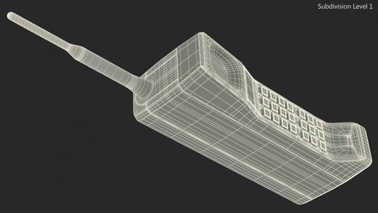 3D Motorola DynaTAC 8000X First Mobile Phone