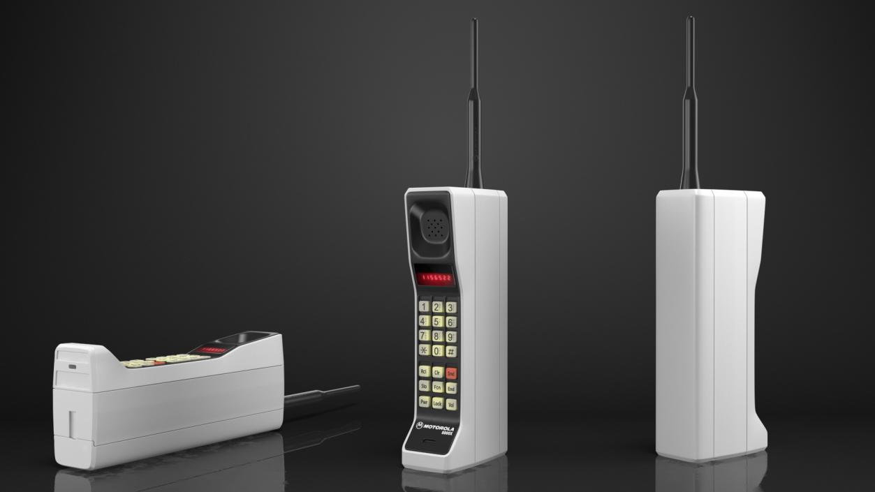 3D Motorola DynaTAC 8000X First Mobile Phone