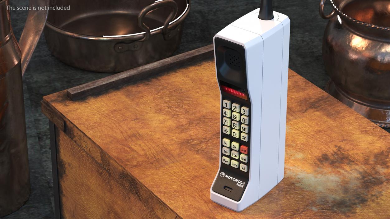 3D Motorola DynaTAC 8000X First Mobile Phone