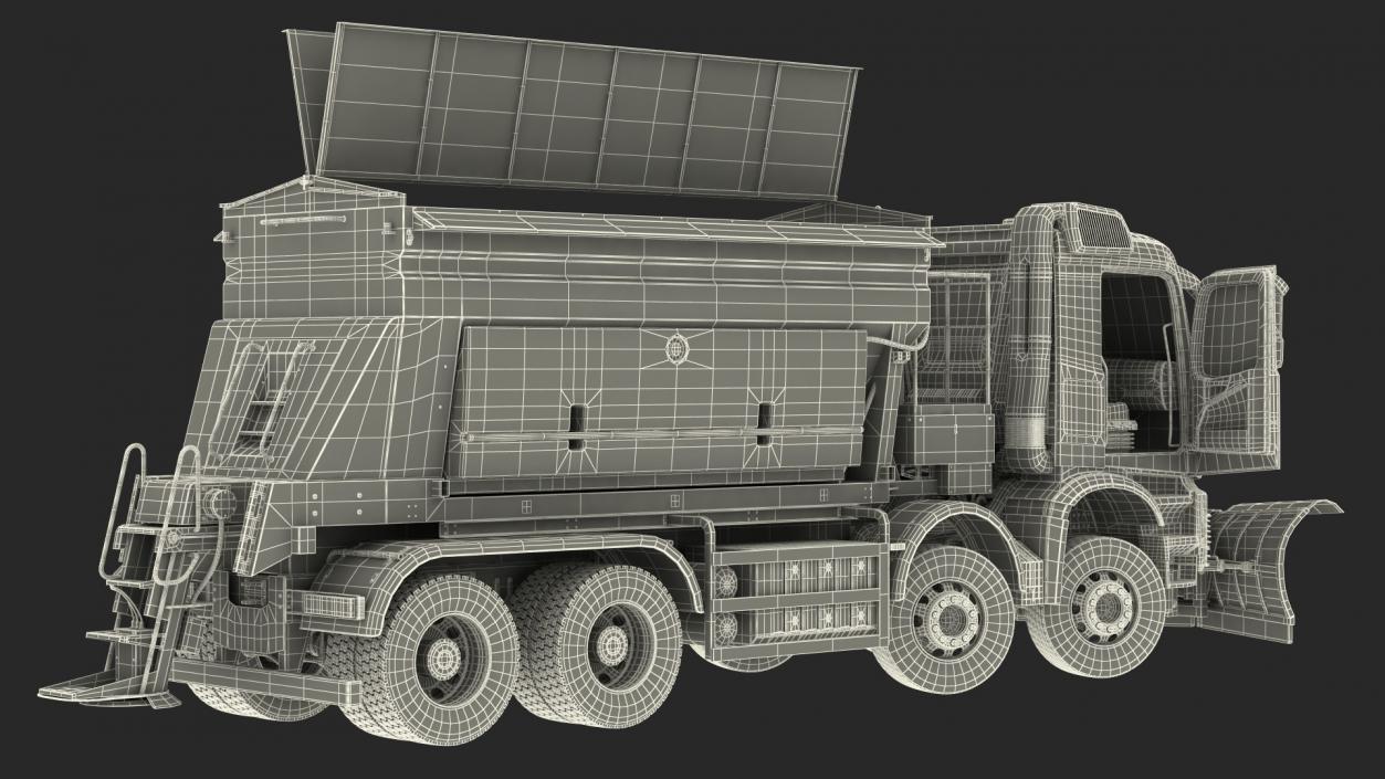 3D model Gritter Truck Rigged