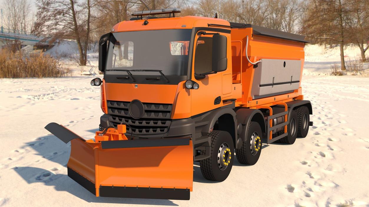 3D model Gritter Truck Rigged