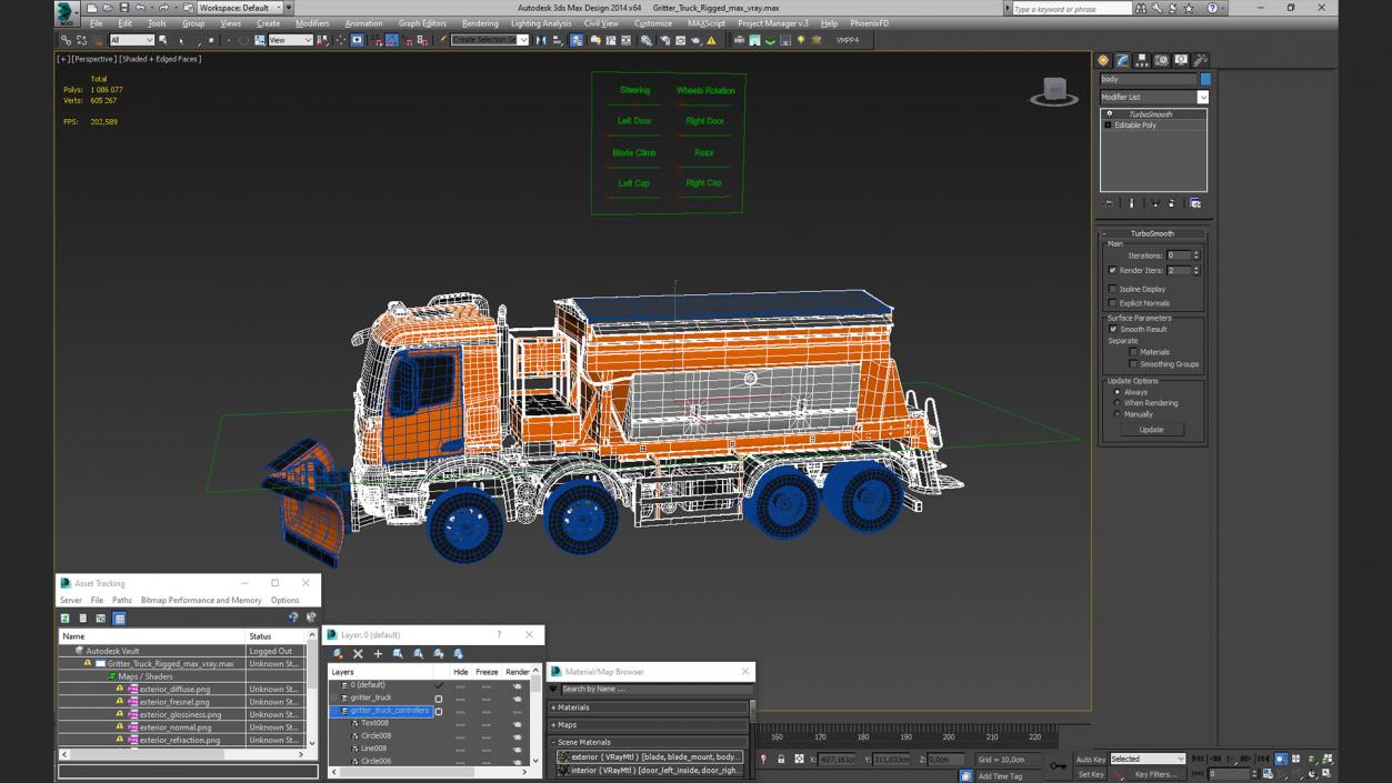 3D model Gritter Truck Rigged