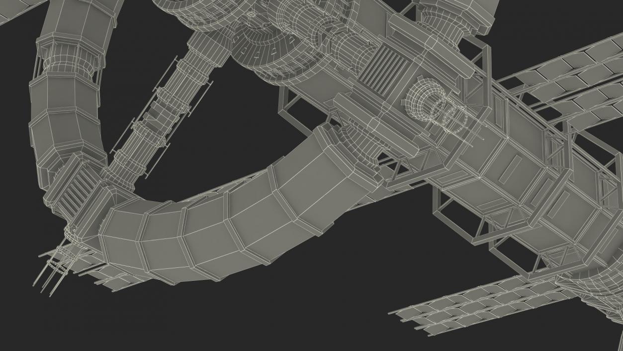 3D Spaceship Space Station Gray model