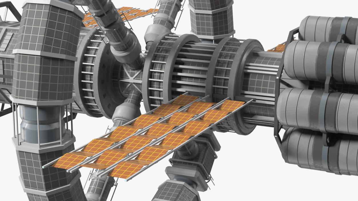 3D Spaceship Space Station Gray model