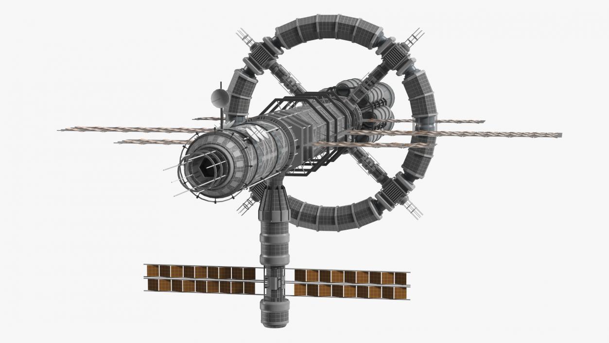 3D Spaceship Space Station Gray model