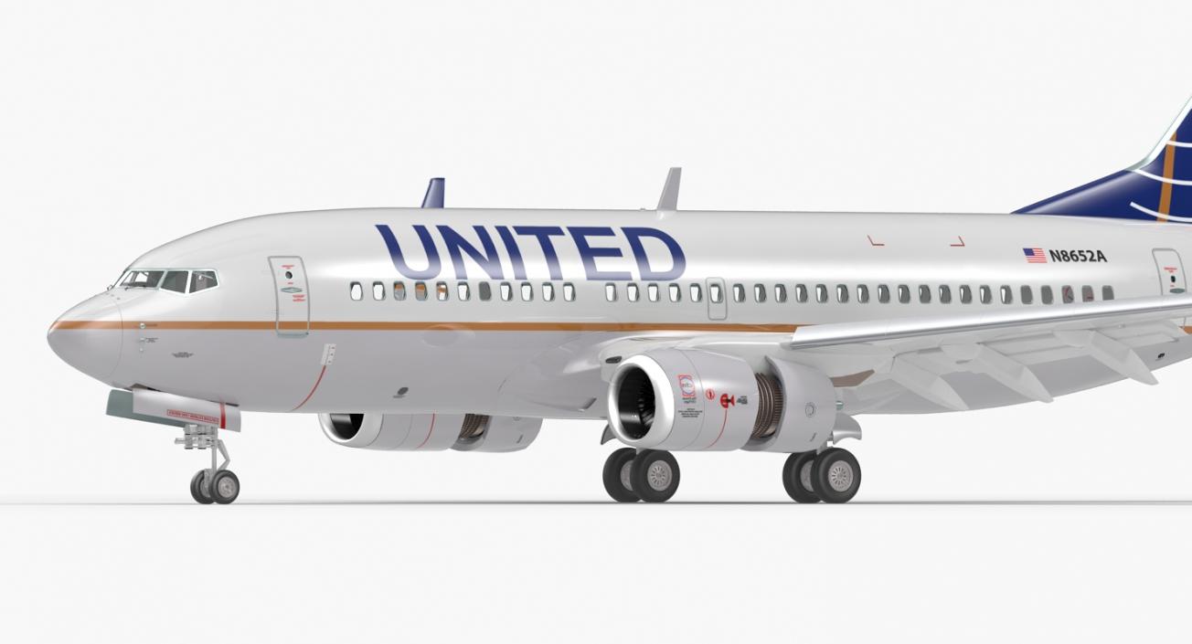 3D model Boeing 737-700 United Airlines