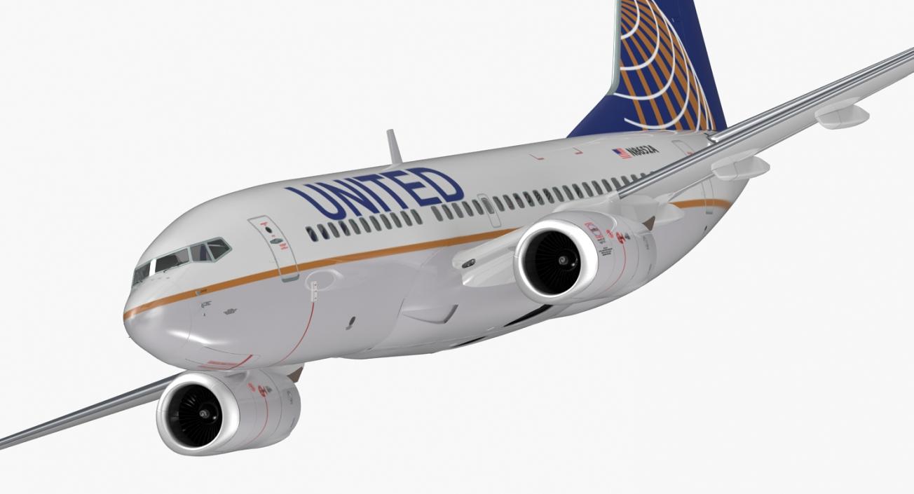 3D model Boeing 737-700 United Airlines