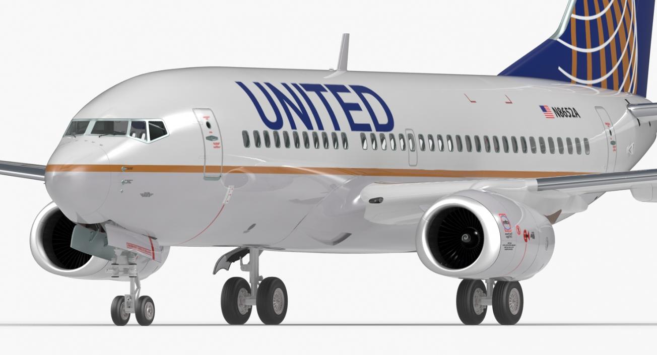 3D model Boeing 737-700 United Airlines