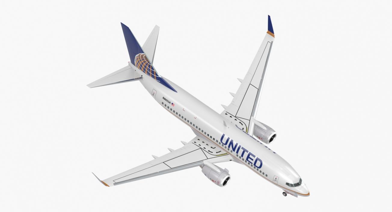 3D model Boeing 737-700 United Airlines