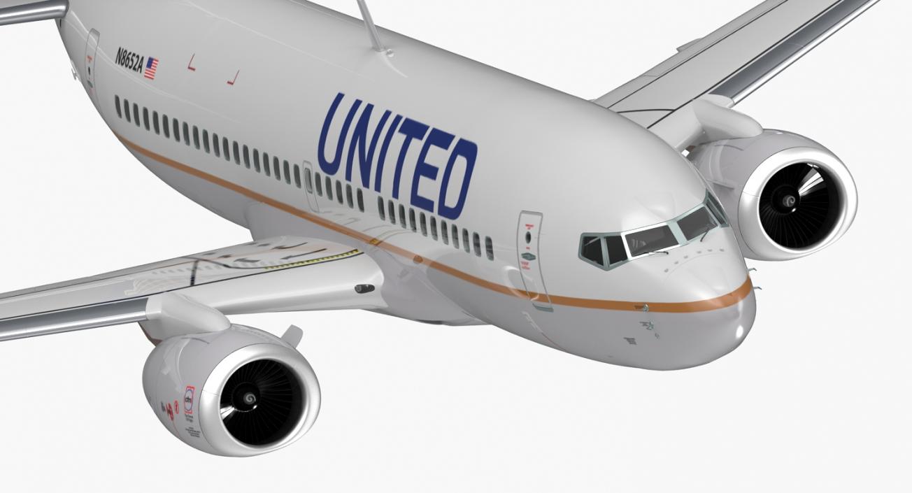 3D model Boeing 737-700 United Airlines