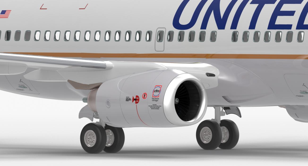 3D model Boeing 737-700 United Airlines