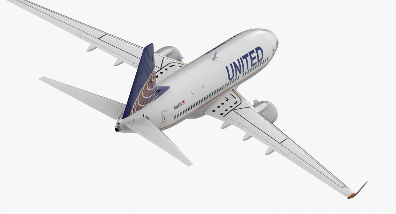 3D model Boeing 737-700 United Airlines