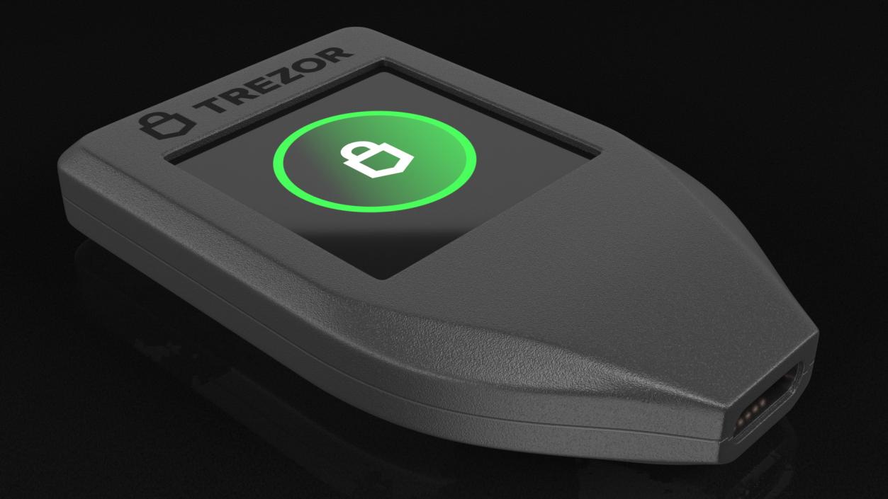 3D Trezor Cryptocurrency Wallet model