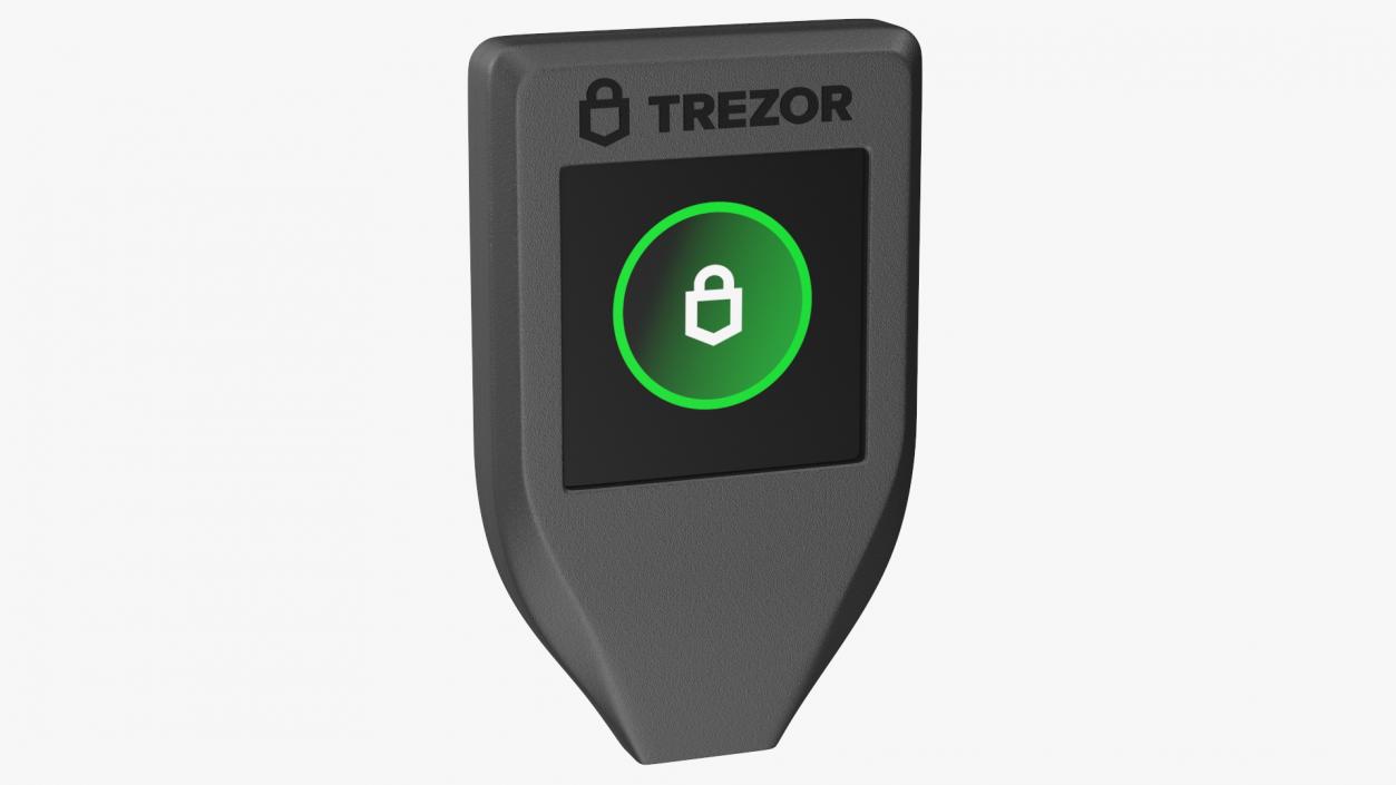 3D Trezor Cryptocurrency Wallet model