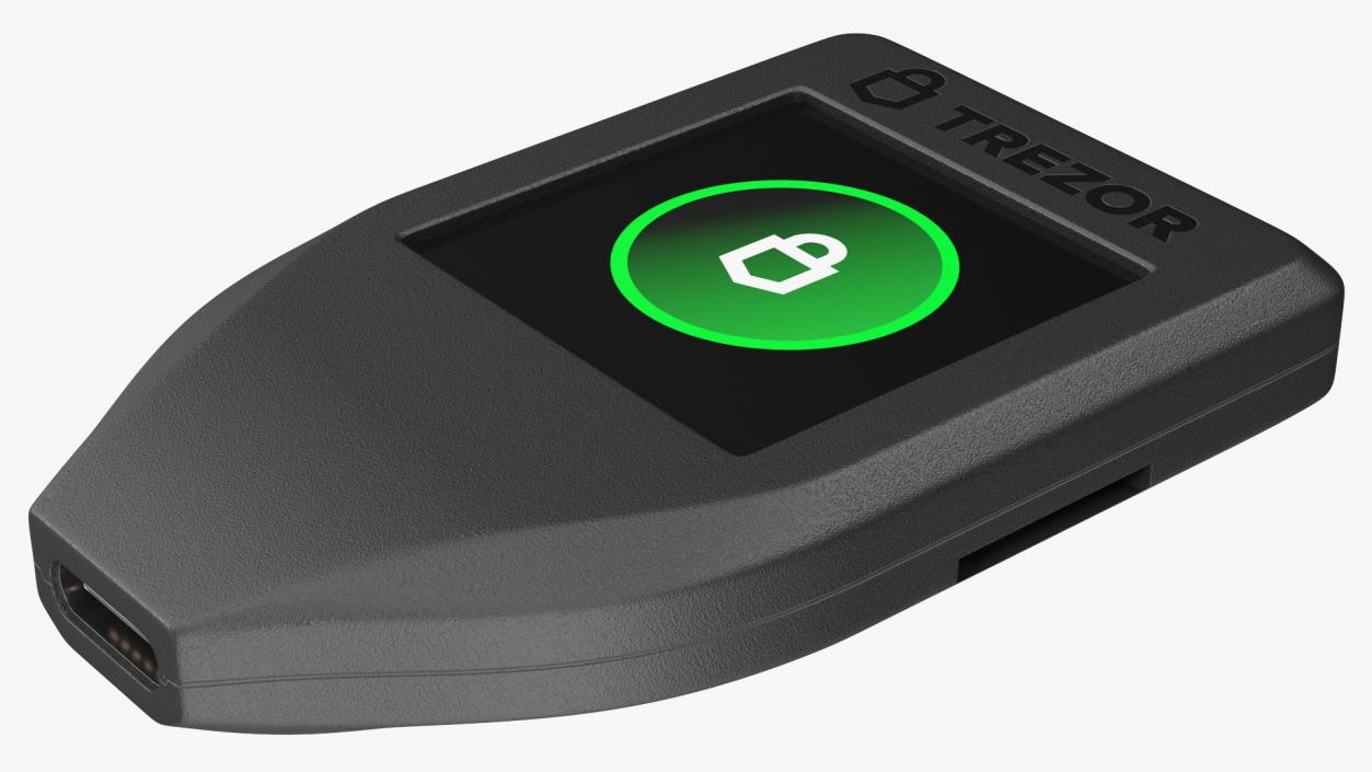 3D Trezor Cryptocurrency Wallet model