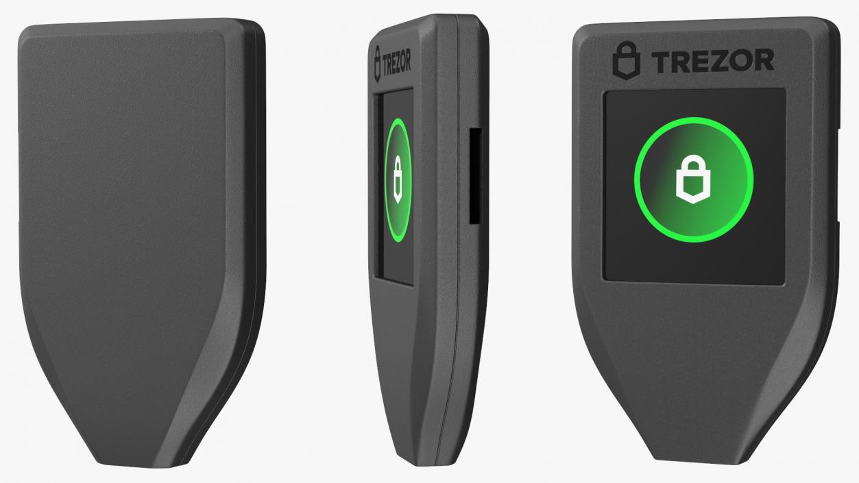 3D Trezor Cryptocurrency Wallet model