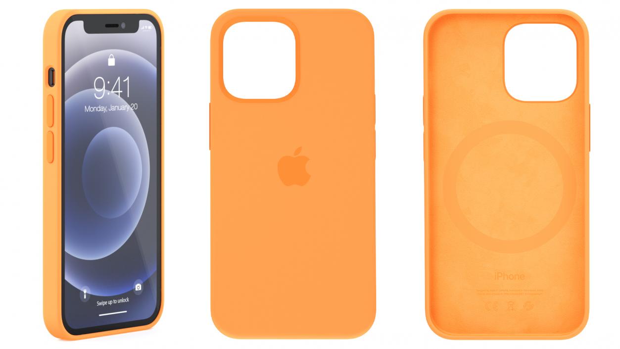 iPhone 12 mini Silicone Case with MagSafe Kumquat 3D model