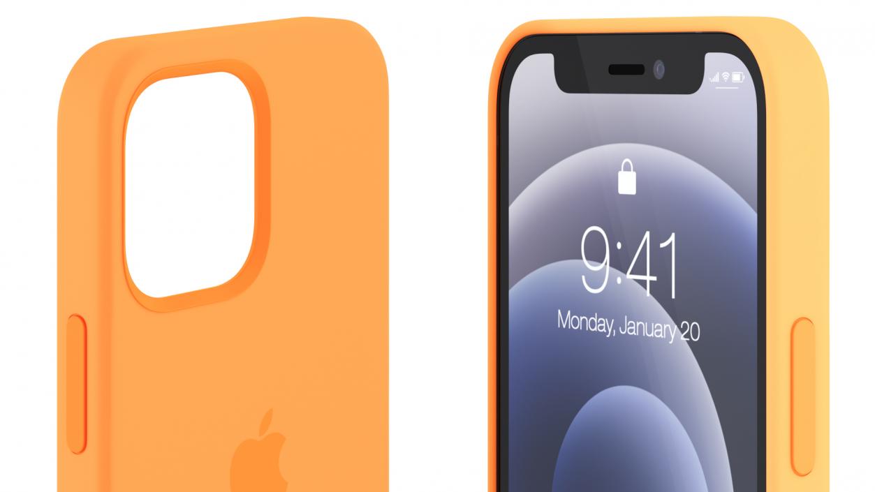 iPhone 12 mini Silicone Case with MagSafe Kumquat 3D model