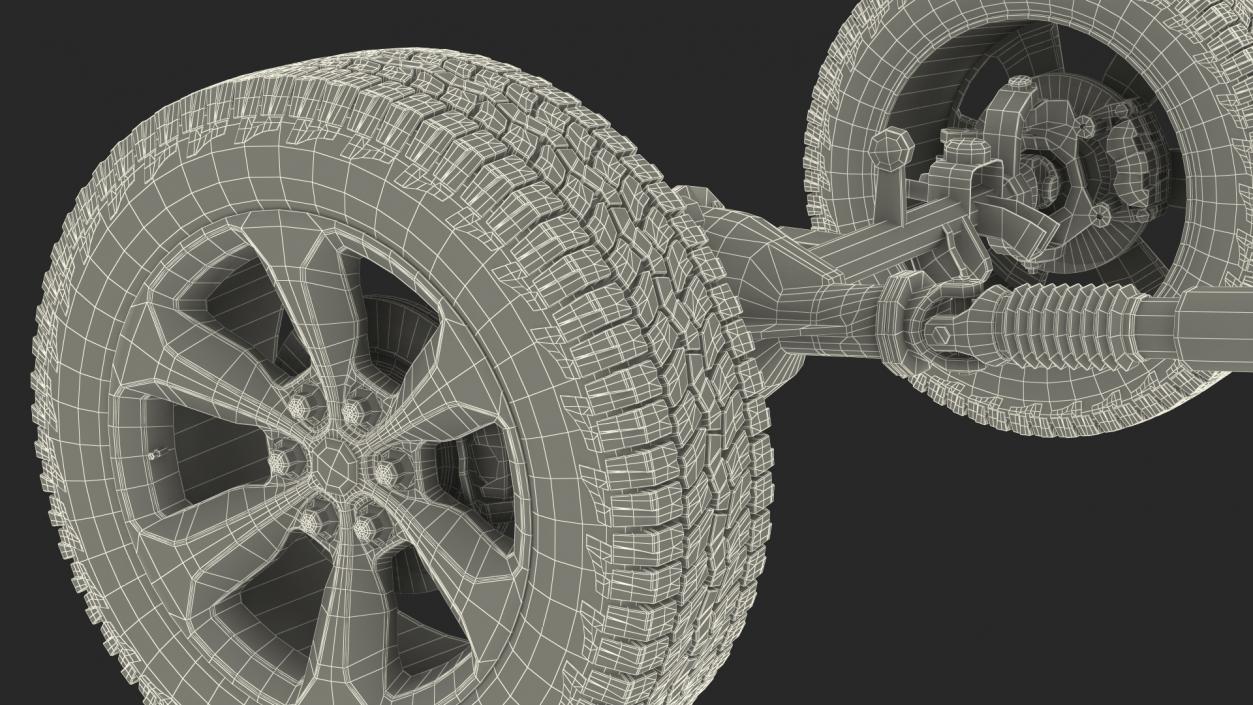 3D 4x4 Chassis Rigged model