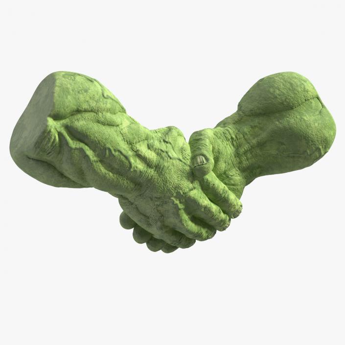 3D Handshake Hulk Hands Rigged for Maya