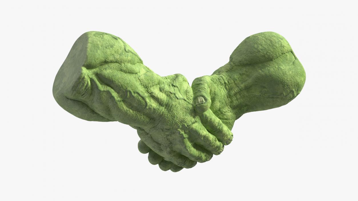 3D Handshake Hulk Hands Rigged for Maya