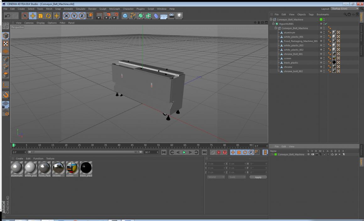 Conveyor Belt Machine 3D Model 2 3D