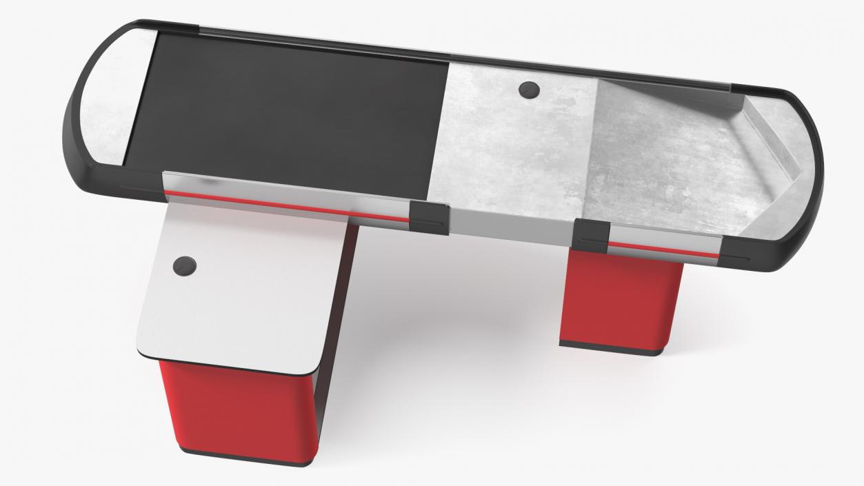 3D Small Retail Checkout Counter Red model