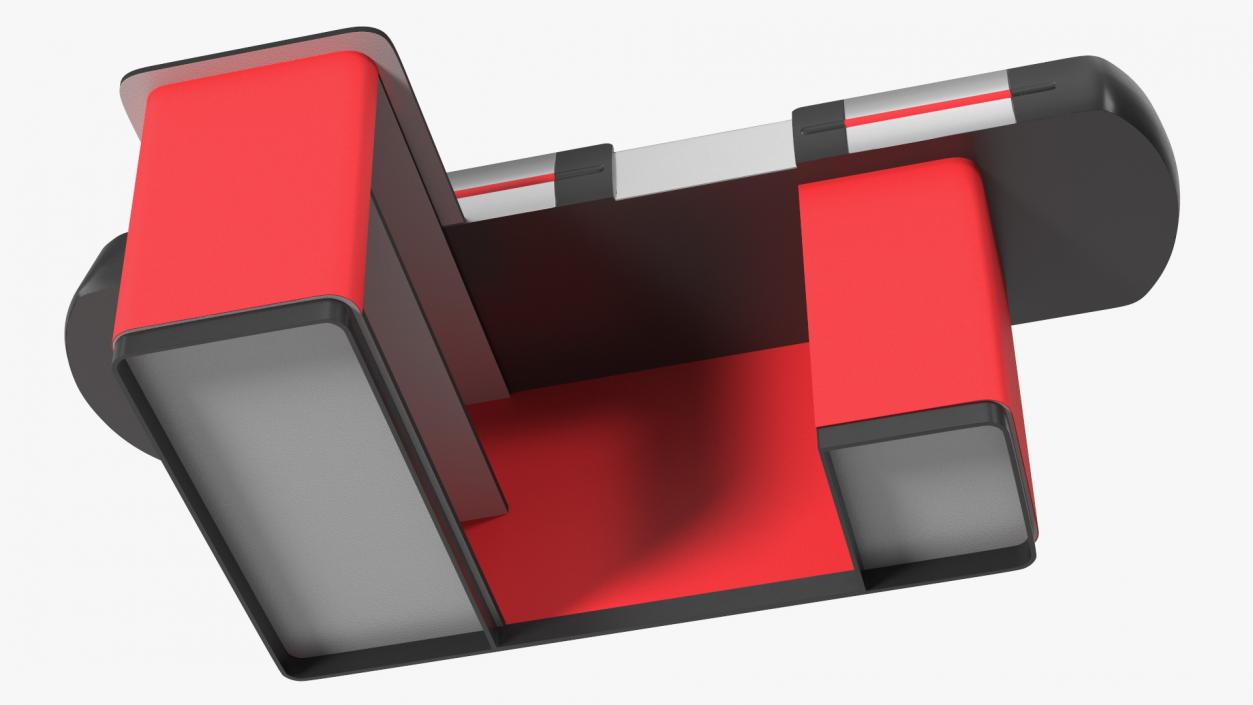 3D Small Retail Checkout Counter Red model