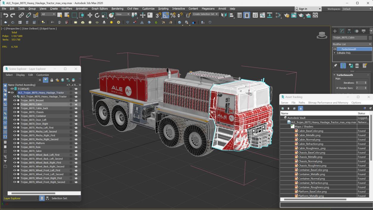 ALE Trojan 8870 Heavy Haulage Tractor 3D