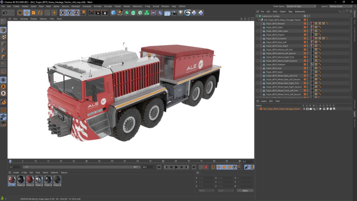 ALE Trojan 8870 Heavy Haulage Tractor 3D