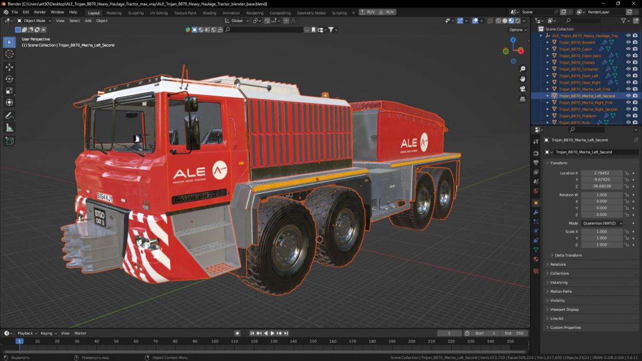 ALE Trojan 8870 Heavy Haulage Tractor 3D