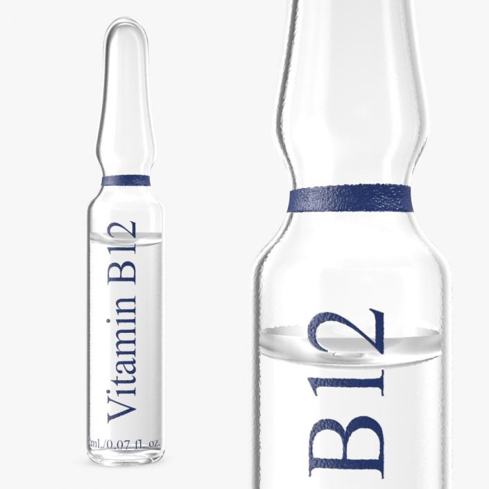 3D Vitamin B12 Cyanocobalamin 2ml Ampoule model