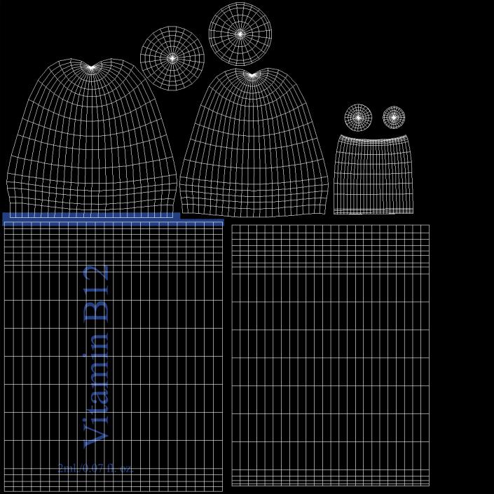 3D Vitamin B12 Cyanocobalamin 2ml Ampoule model